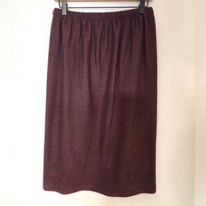 Eileen Fisher Chocolate A-Line Wool Skirt